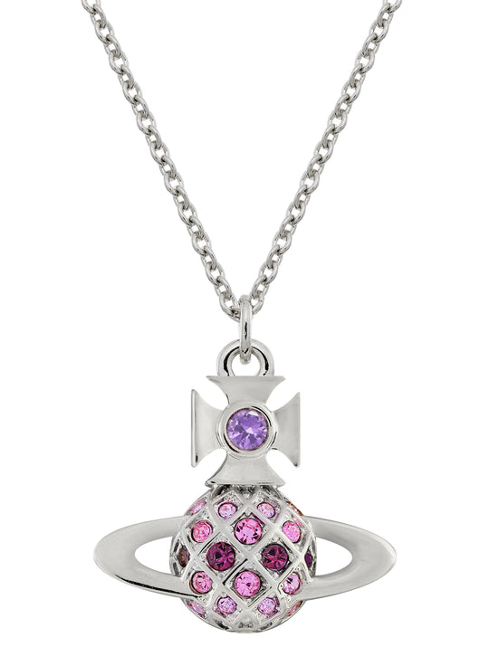 Willa Bas Relief Pendant - Silver/Violet - 630203DE-02P457-001