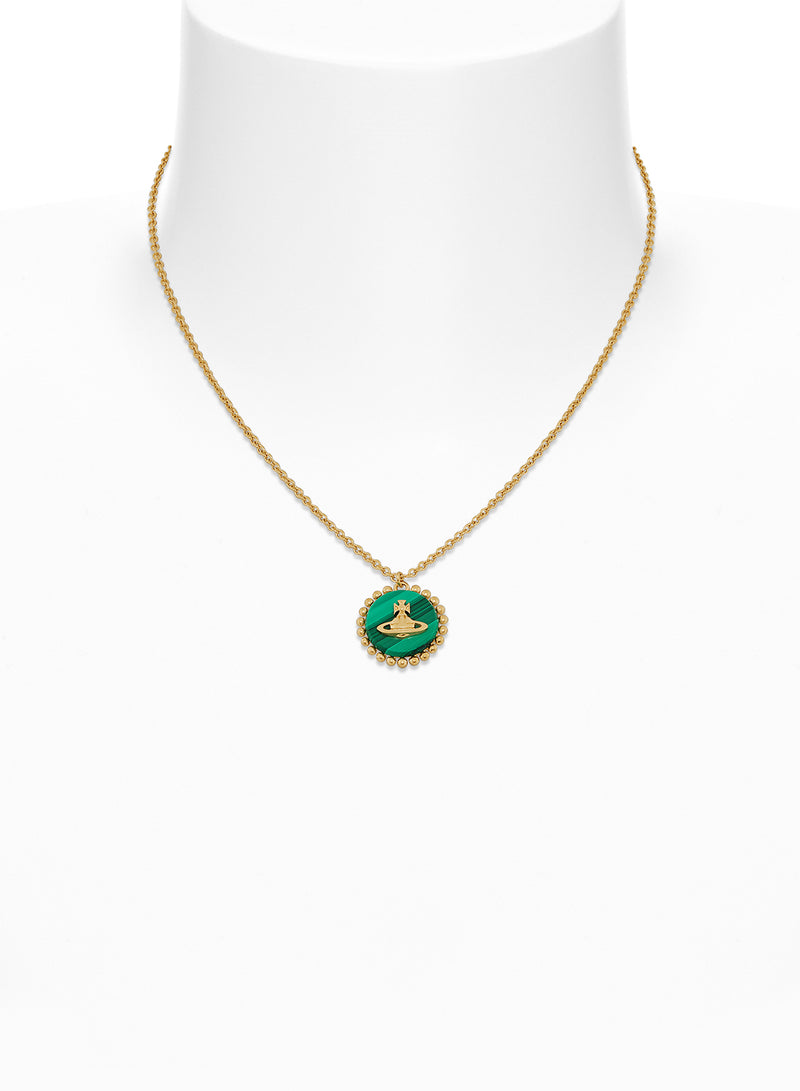 Neyla Pendant - Gold/Malachite - 630203DY-02R747-FJ