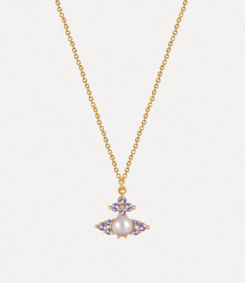 Feodora Pendant - Gold/Purple - 630203EP-02R791