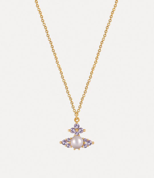 Feodora Pendant - Gold/Purple - 630203EP-02R791