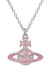 Concetta Bas Relief Pendant - Silver/Pink - 630203F0-02P524