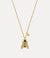Bumble Bee Pendant Necklace - Gold - 630203FE-02R865