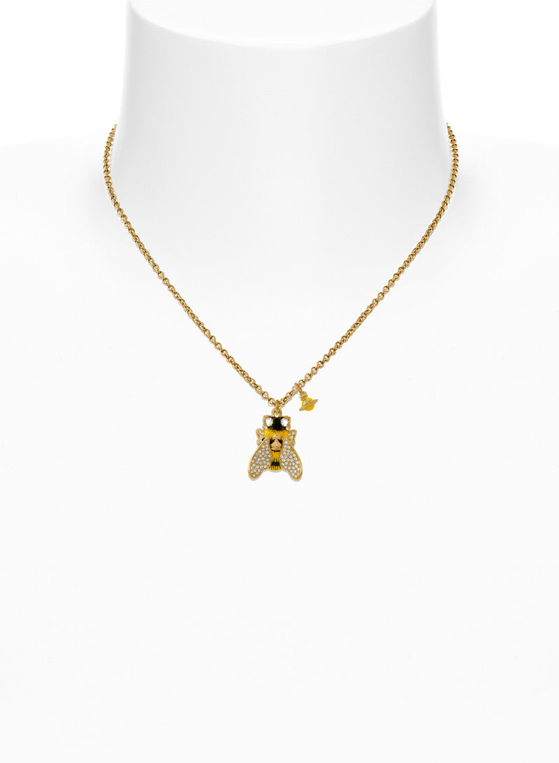 Bumble Bee Pendant Necklace - Gold - 630203FE-02R865