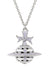 Ribbon Orb Pendant - Silver/Sky Blue - 630203FH-02P599