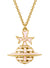 Ribbon Orb Pendant - Gold/Pink - 630203FH-02R882
