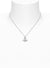 Ribbon Bas Relief Pendant - Silver/Sky Blue - 630203FJ-02P599