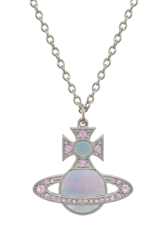Rina Pendant - Silver/Violet/Aqua - 630203FV-02P618
