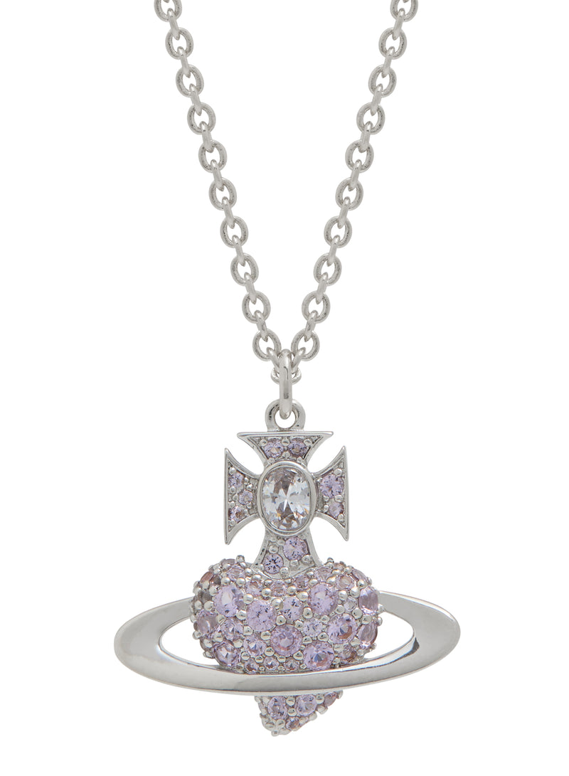 Agnatha Bas Relief Pendant - Silver/Lilac - 630203G0-02P621