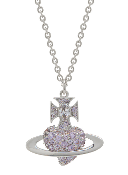 Agnatha Bas Relief Pendant - Silver/Lilac - 630203G0-02P621