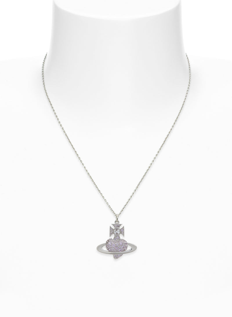 Agnatha Bas Relief Pendant - Silver/Lilac - 630203G0-02P621