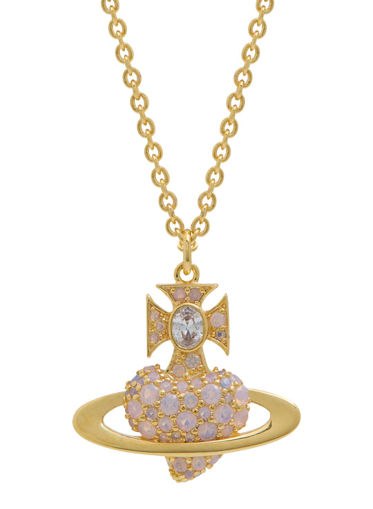Agnatha Bas Relief Pendant - Gold/Pink - 630203G0-02R784