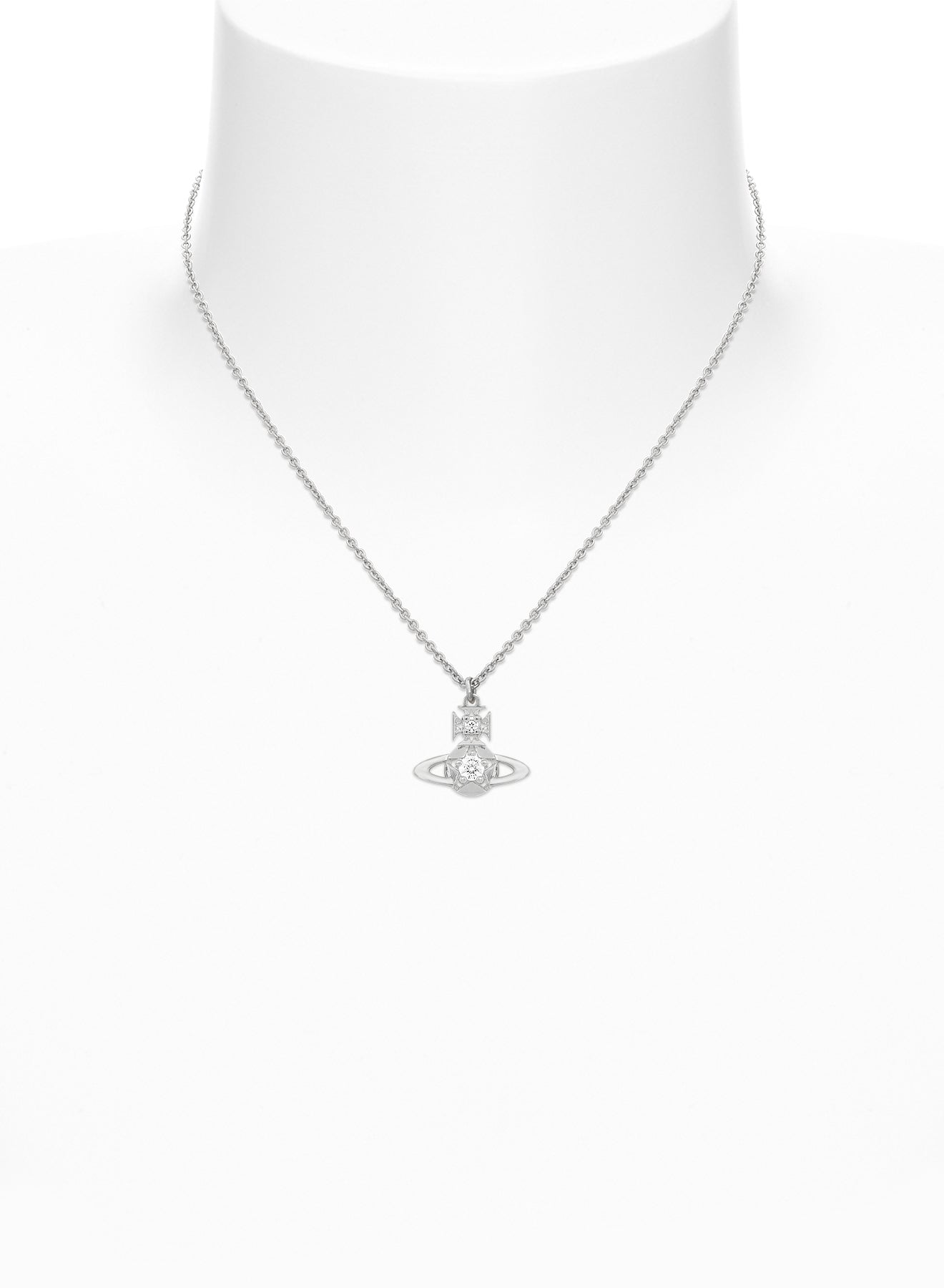 BABYL LVERSE【ELEMENT PENDANT】 man new petite orb pendant necklace in RUTHENIUM-CRYSTAL