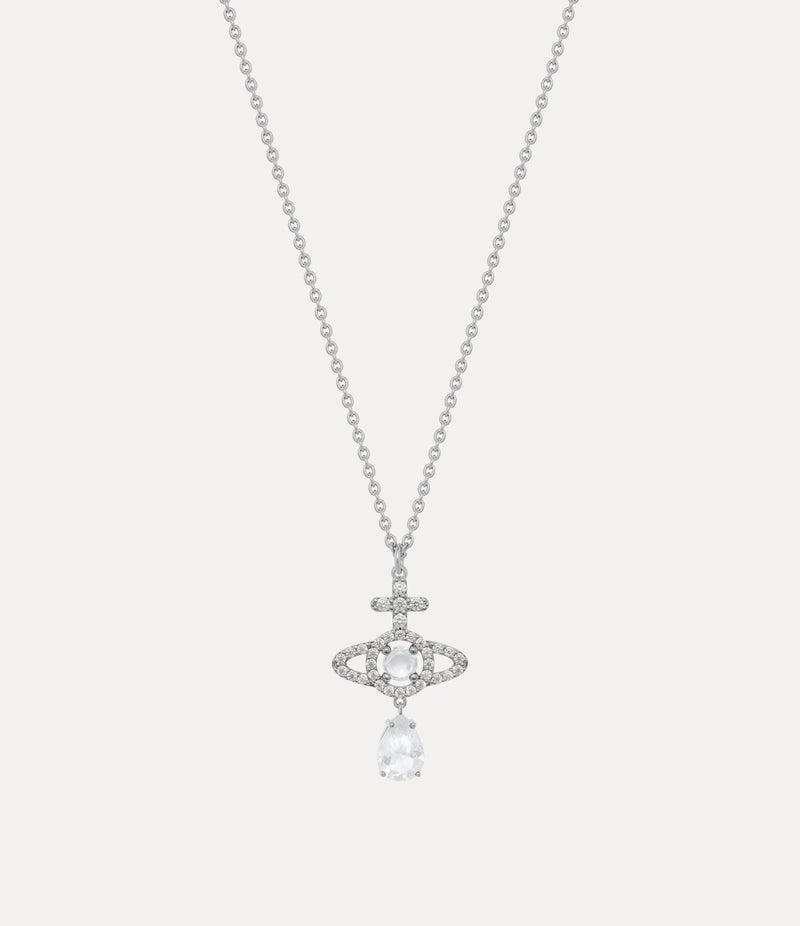 Olympia CZ Drop Pendant - Silver