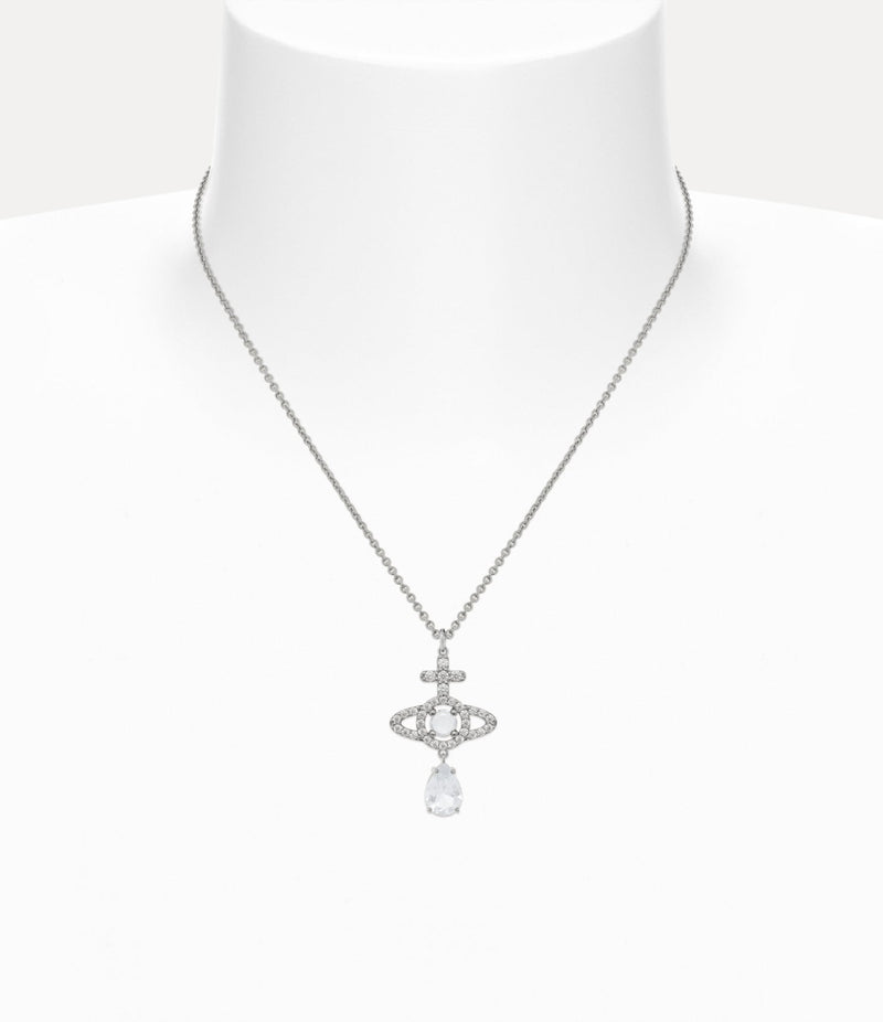 Olympia CZ Drop Pendant - Silver