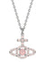 Olympia CZ Pendant - Silver/Peach - 630203IC-02P773