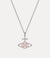 Olympia CZ Pendant - Silver/Peach - 630203IC-02P773