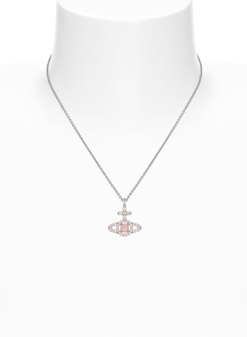 Olympia CZ Pendant - Silver/Peach - 630203IC-02P773