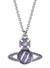 Samira Bas Relief Pendant - Silver/Violet - 630203EP-02P787