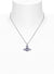 Samira Bas Relief Pendant - Silver/Violet - 630203EP-02P787