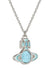 Beatrix Pendant - Silver/Turquoise