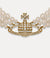 Three Row Pearl Bas Relief Choker - Gold -  63030007-02R117-CN