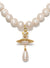 One Row Pearl Drop Choker - Gold - 63030008-02R118-CN