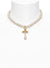 One Row Pearl Drop Choker - Gold - 63030008-02R118-CN