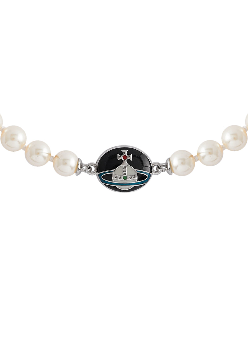 Loelia Necklace - Silver/Black - 63030020-02P145-IM-W2