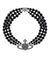 Messaline Three Row Choker - Silver/Black - 6303002E-02P178-CN