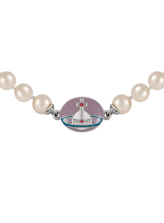 Loelia Necklace - Silver/White - 63030020-02P505