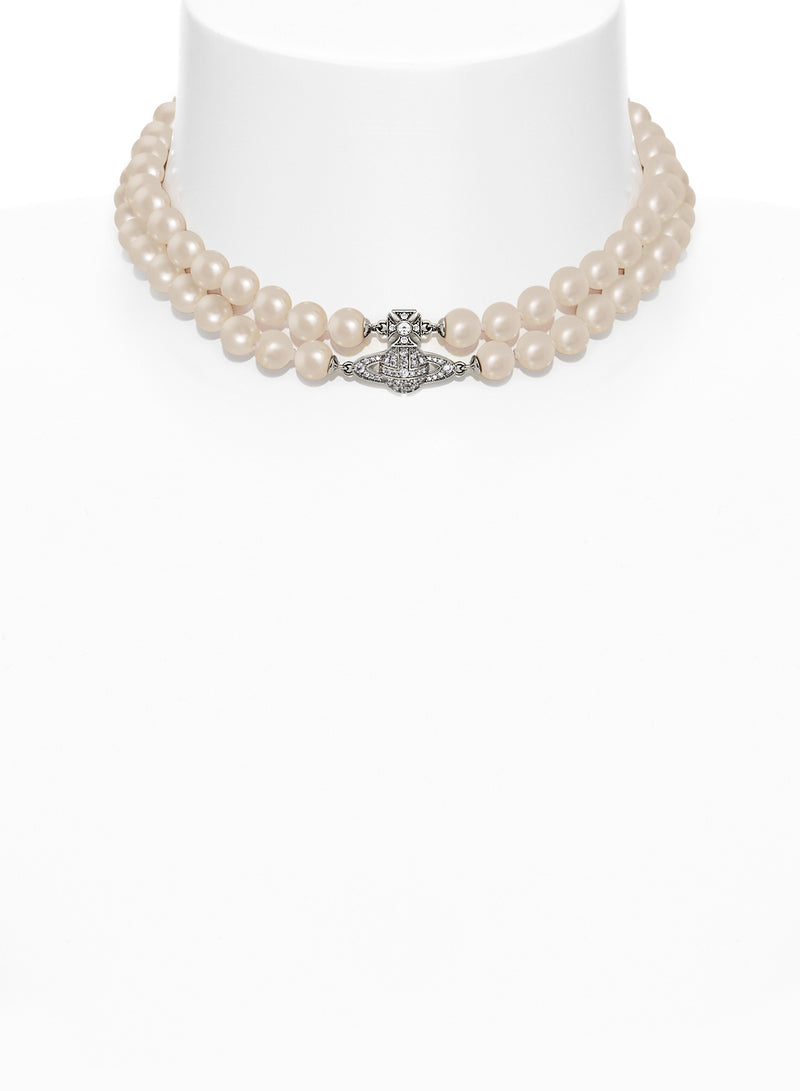 Graziella Pearl Choker - Silver - 6303003K-02P132-W2