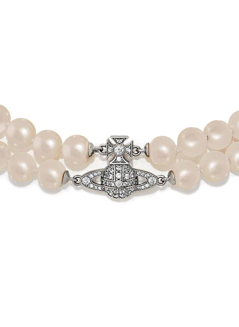 Graziella Pearl Choker - Silver - 6303003K-02P132-W2