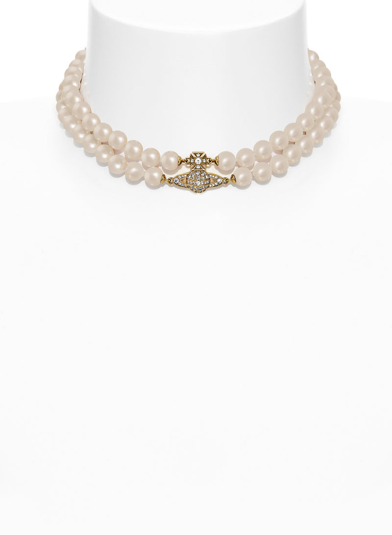 Graziella Pearl Choker - Gold - 6303003K-02R143-W2
