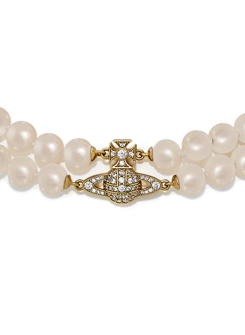 Graziella Pearl Choker - Gold - 6303003K-02R143-W2