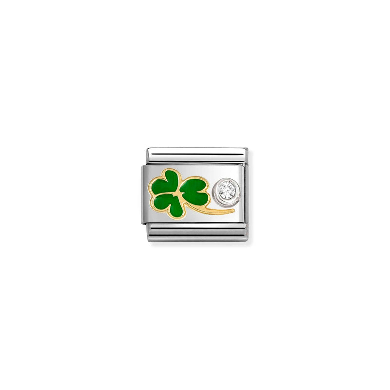 Composable Classic Green Clover & CZ Link - 630302/12