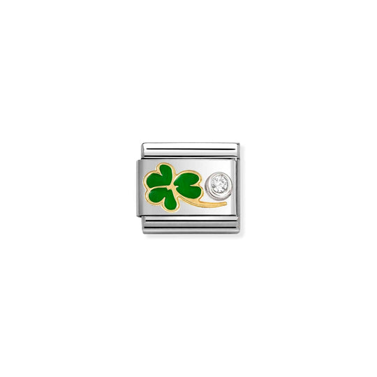 Composable Classic Green Clover & CZ Link - 630302/12