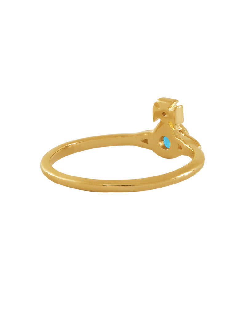 London Orb Ring - Gold/Turquoise - 64040100-01R702-SM