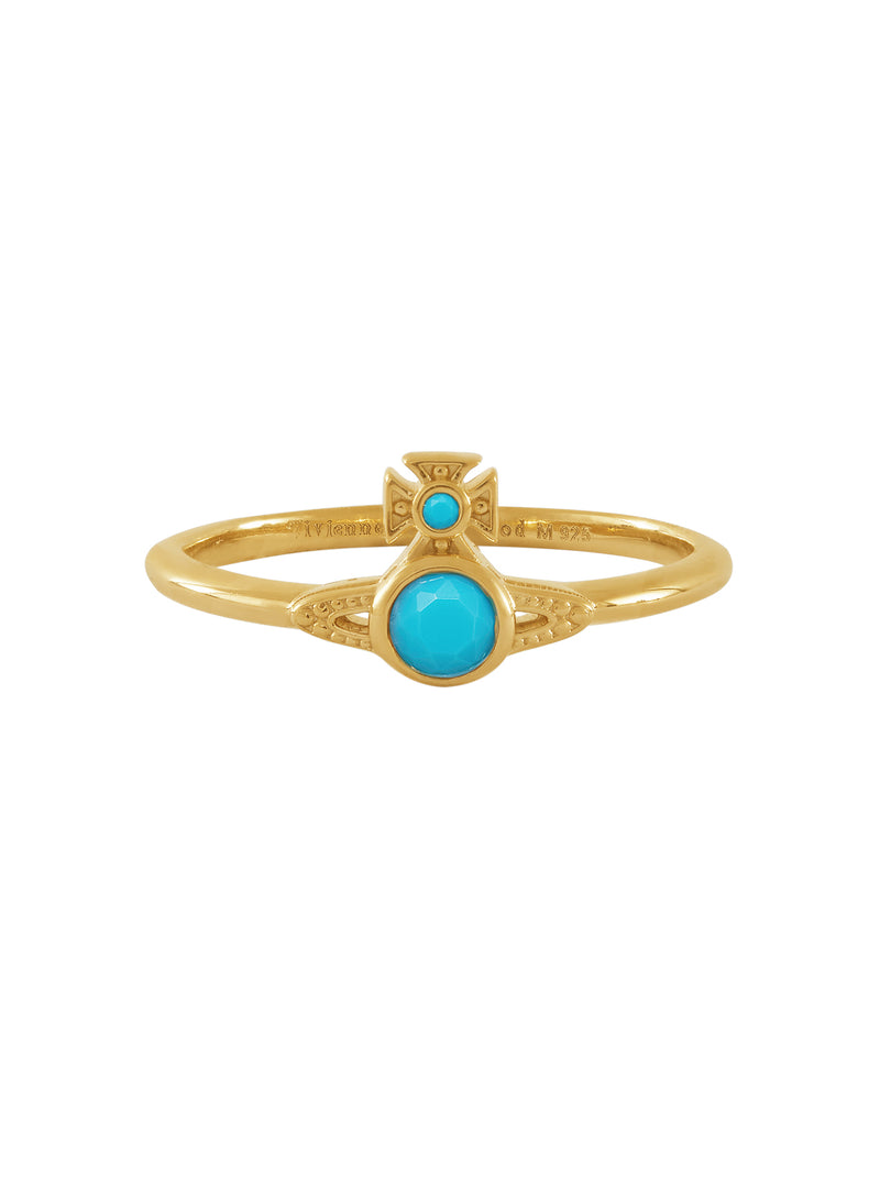 London Orb Ring - Gold/Turquoise - 64040100-01R702-SM