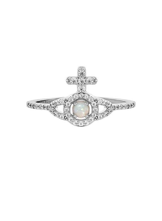 Olympia Ring - Silver/White - 64040173-01P162-SM