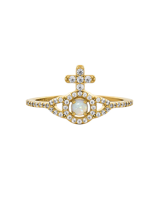 Olympia Ring - Gold/White - 64040173-01R210-SM