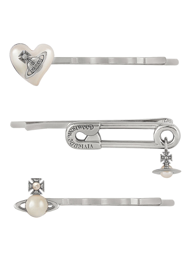 Tilde Bobby Pin Set of Three - Silver - 6703000A-02P103-IM
