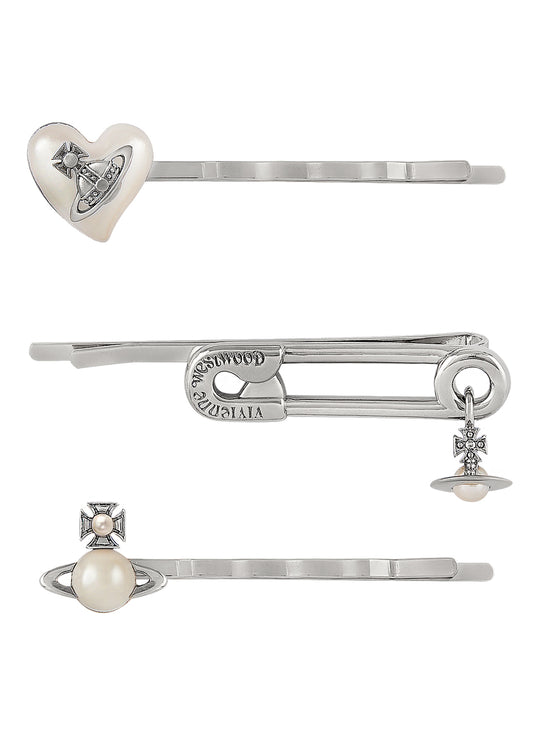 Tilde Bobby Pin Set of Three - Silver - 6703000A-02P103-IM