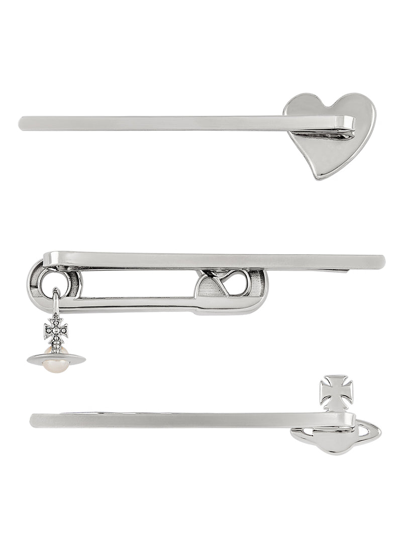 Tilde Bobby Pin Set of Three - Silver - 6703000A-02P103-IM