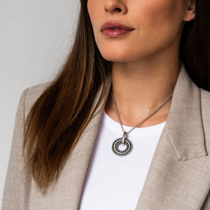 Milano Circular Pendant - Silver - 6710ZI