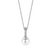 Milano Pearl CZ Pendant Necklace - Silver - 6760PW