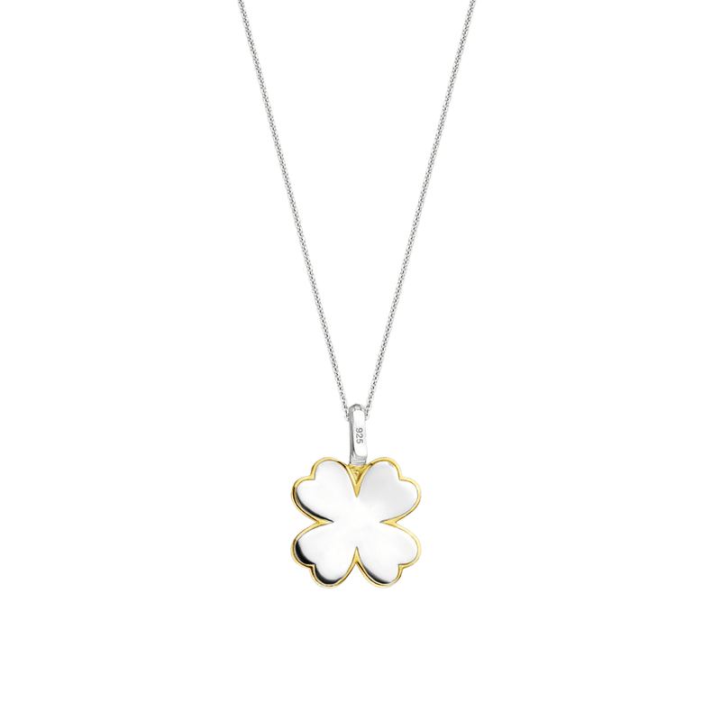 Milano Malachite Clover Pendant - Gold/Silver - 6821MA
