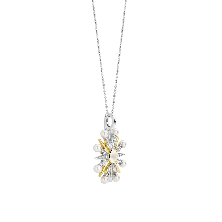 Milano Pearl Star Pendant Necklace - Gold/Silver - 6822YP