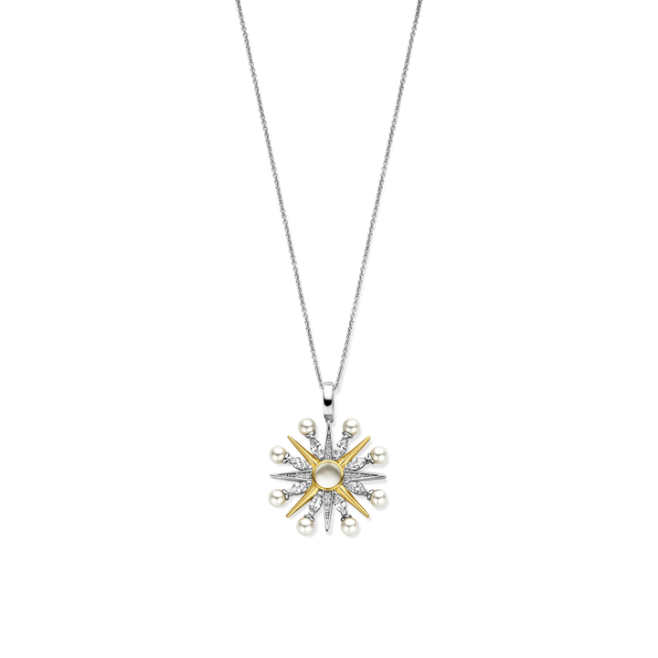 Milano Pearl Star Pendant Necklace - Gold/Silver - 6822YP