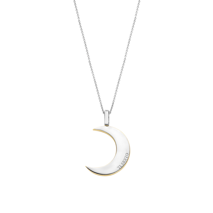 Milano Mother Of Pearl Moon Pendant Necklace - Gold/Silver - 6824MW