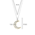 Milano Mother Of Pearl Moon Pendant Necklace - Gold/Silver - 6824MW